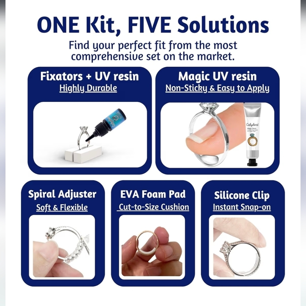 Ring Sizer Kit for Loose Rings - Picture 2 of 7